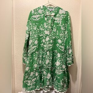 Juliet Dunn green and white dress size 6/8 USA